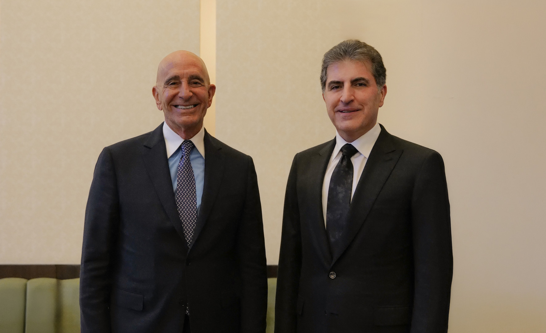 نيجيرفان بارزاني يبحث مع توم براك تطورات الأوضاع في سوريا وأمن المنطقة