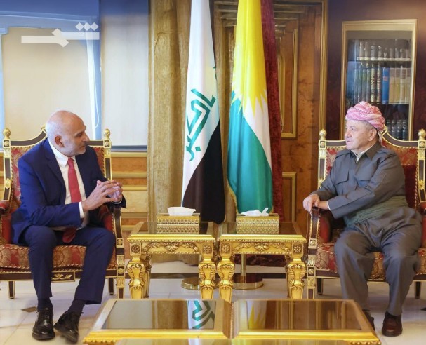 الرئيس مسعود بارزاني يستقبل الممثل جمال سليمان ونخبة من المثقفين العرب في أربيل