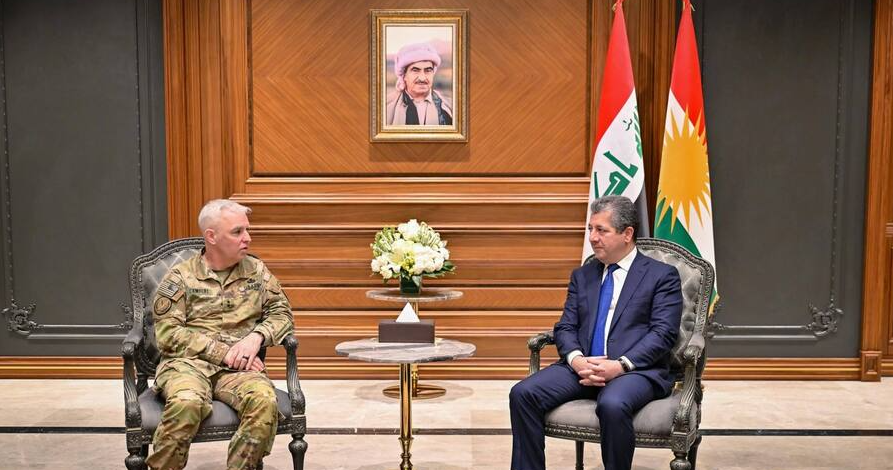 مسرور بارزاني يستقبل قائد التحالف الدولي ويبحث تعزيز التعاون الأمني